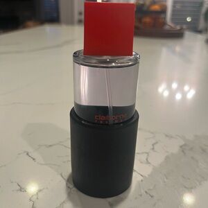 Claiborne Red and Black Cologne Bottle